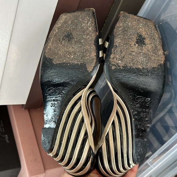ROGER VIVIER Bayadere Wedge Sandals Size 39 - Picture 7 of 13